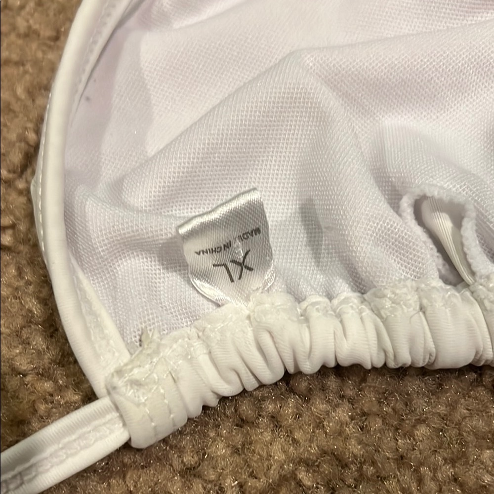 White Ruffled Bikini Top - Picture 2 of 3